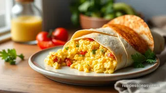 Scrambled Eggs Breakfast Burrito - Quick & Easy