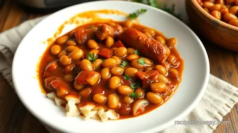 Slow Cooker Beans & Sausage with BBQ Sauce