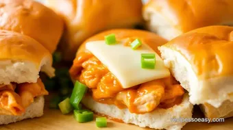 Slow Cooker Buffalo Chicken Sliders - Easy