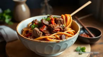 Stir-Fry Spicy Beef Noodles in 25 Minutes