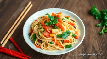 Stir-Fry Noodles with Colorful Vegetables