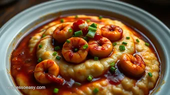 How to Make Sweet n Spicy Shrimp n Grits with Barbecue Sauce: A Cozy Twist recipe card