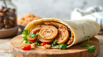 Wrap Chicken Mortadella for Quick Lunch