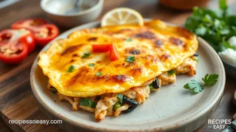 Sizzling Turkey Tortilla Omelette - Quick & Easy