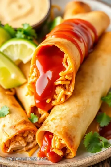 Buff-a-cue Chicken Taquitos presentation