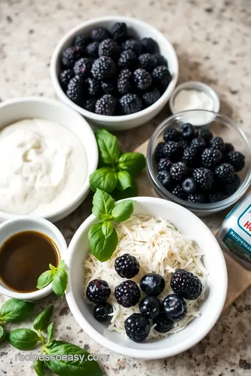 Easy Blackberry Basil Pizza ingredients