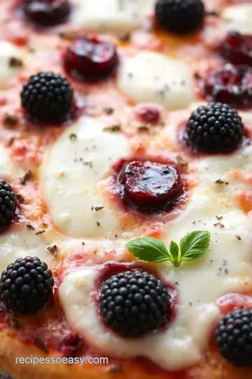 Easy Blackberry Basil Pizza presentation