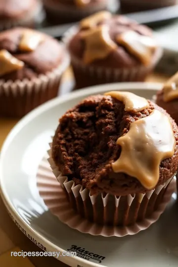 Easy Brownie Banana Muffins presentation