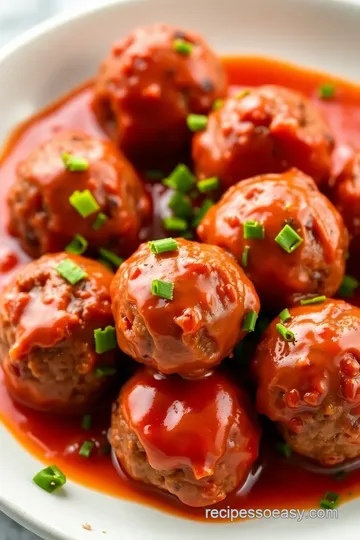 Spicy Garlic Buffalo Meatballs with Garlic Parmesan Sauce & Marinade presentation