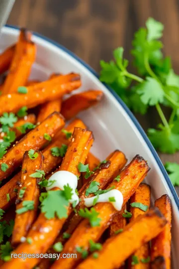 Sweet Chili Sweet Potato Fries presentation