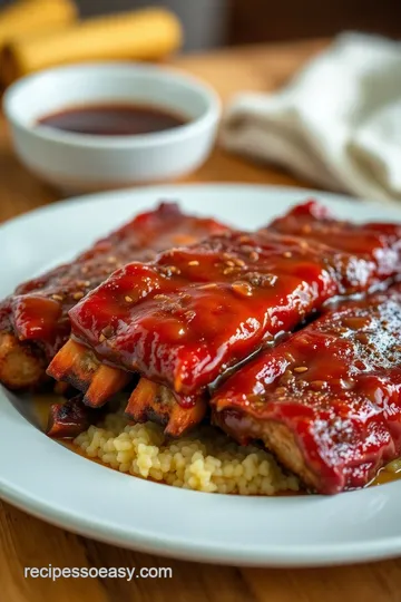 Barbecue Maple Cinnamon Sticky Ribs presentation