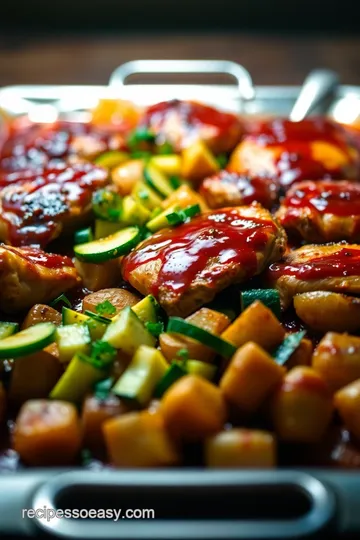 Barbecue Sheet Pan Chicken with Original Barbecue Sauce presentation