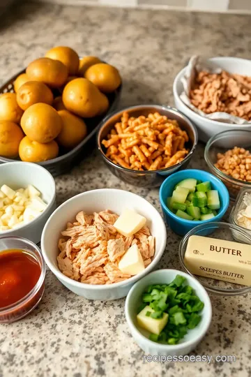 Chicken and Slaw Potato Skins ingredients