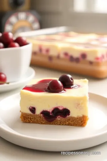 Cherry Compote Swirl Cheesecake Bars steps