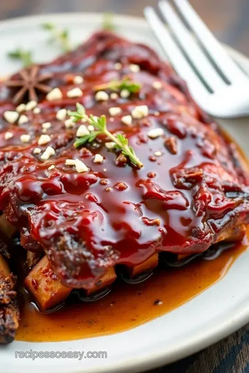 Easy Holiday Spice Baby Back Ribs with Original Barbecue Sauce presentation