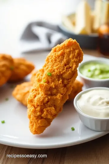 Hot Choices Chicken Strips with Buffalo Wing Sauce presentation