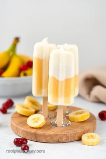 Freeze Banana Pops with Creamy Yogurt Delight presentation