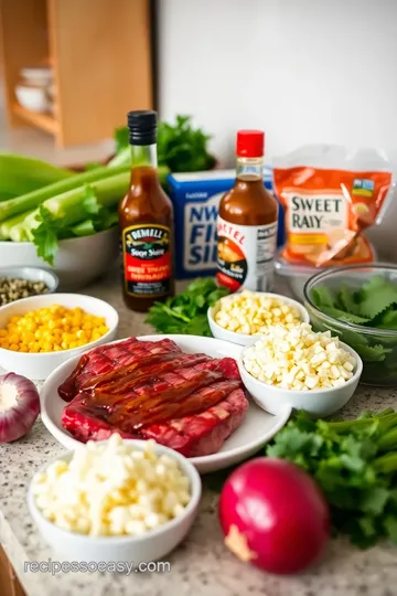 Sweet Teriyaki Steak Tacos with Corn Salsa ingredients