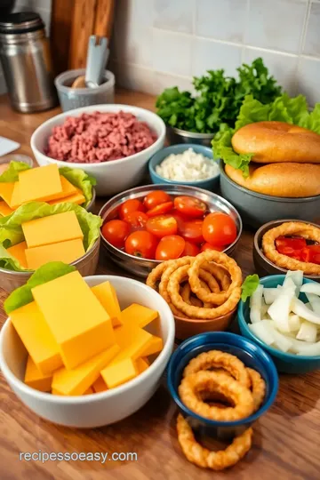 Inside Out Cheddar BBQ Burger ingredients