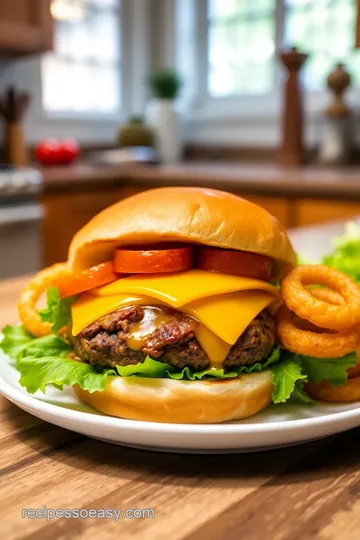 Inside Out Cheddar BBQ Burger steps