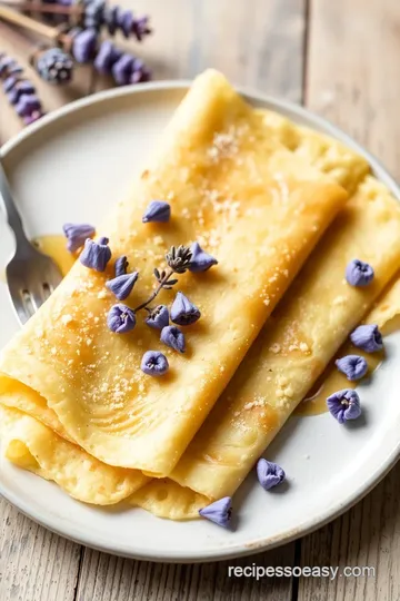 Lavender Honey Crêpes presentation