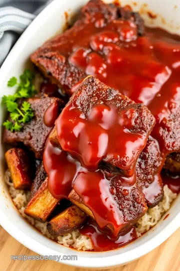 Oven-Baked Honey BBQ Short Ribs presentation