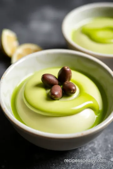 Recipe for food that contains form gels: Ultimate Matcha Green Tea Panna Cotta! presentation