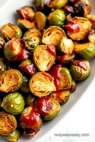 BBQ Chopped Brussels Sprouts with Sweet Sauce presentation