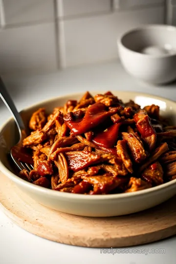 Slow-Cooked BBQ Pulled Chicken with Sweet Baby Ray s Sauce presentation