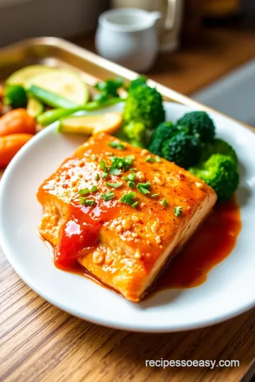 Sweet Chili Sheet Pan Salmon with Colorful Veggies steps