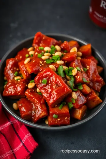 Sweet Red Chili Spare Ribs with Sweet Red Chili Sauce presentation