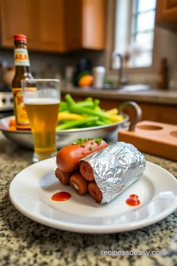 Tailgaters Beer BBQ Sausage Bundles steps