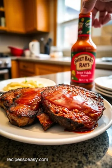 Thick-Cut Barbecue Rib-Eye with Sweet Vidalia Onion Sauce steps