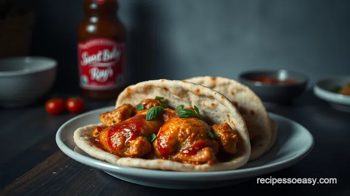 Barbecue Chicken Pita Pockets with Sweet Baby Ray's Sauce