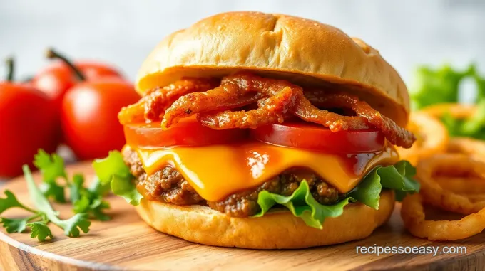 Inside Out Cheddar BBQ Burger