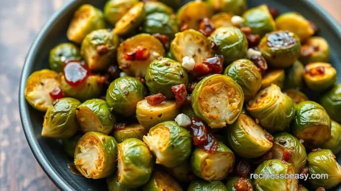 BBQ Chopped Brussels Sprouts with Sweet Sauce