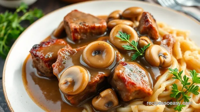 Savory Deer Meat Cube Steak with Mushroom Gravy