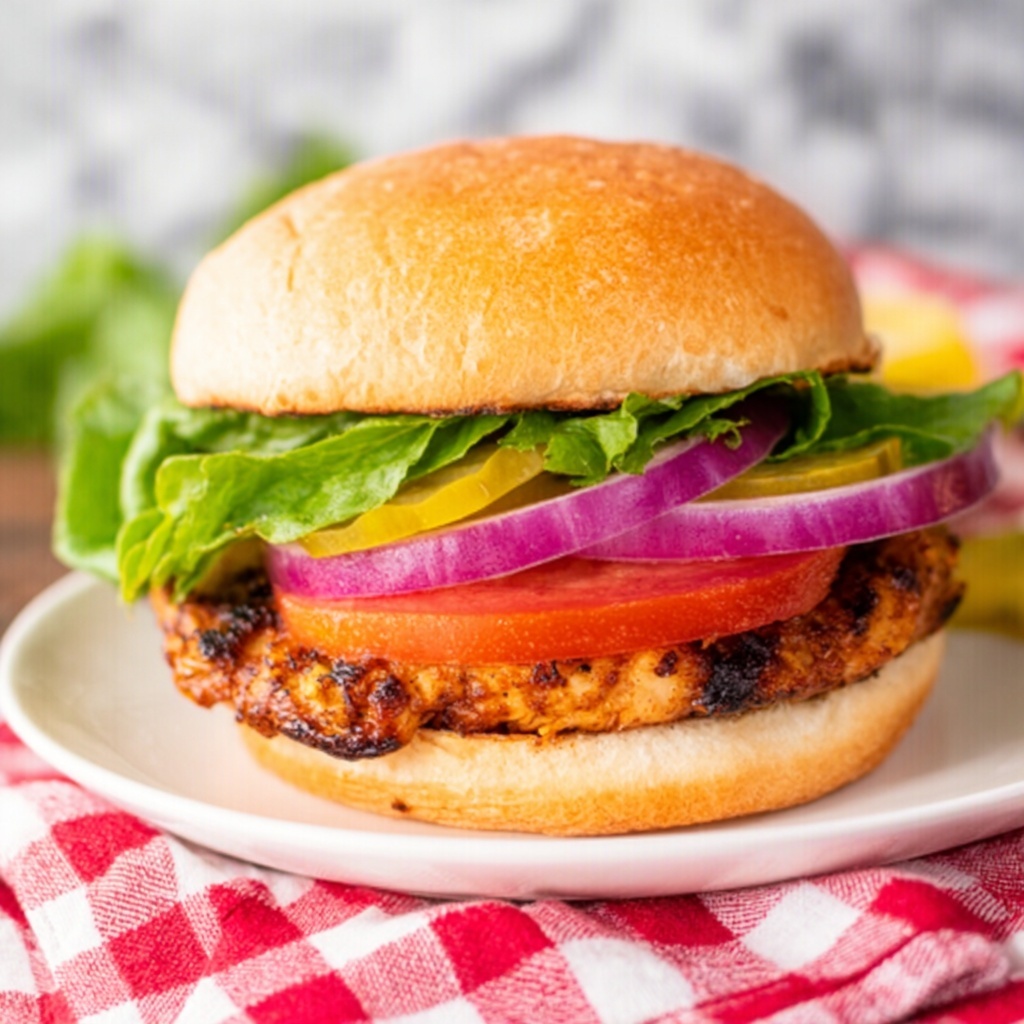 BBQ Chicken Burgers Recipe - Recipe Image