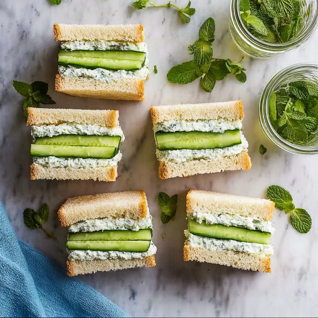 How to Make Cucumber Tea Sandwiches Recipe - Recipe Image
