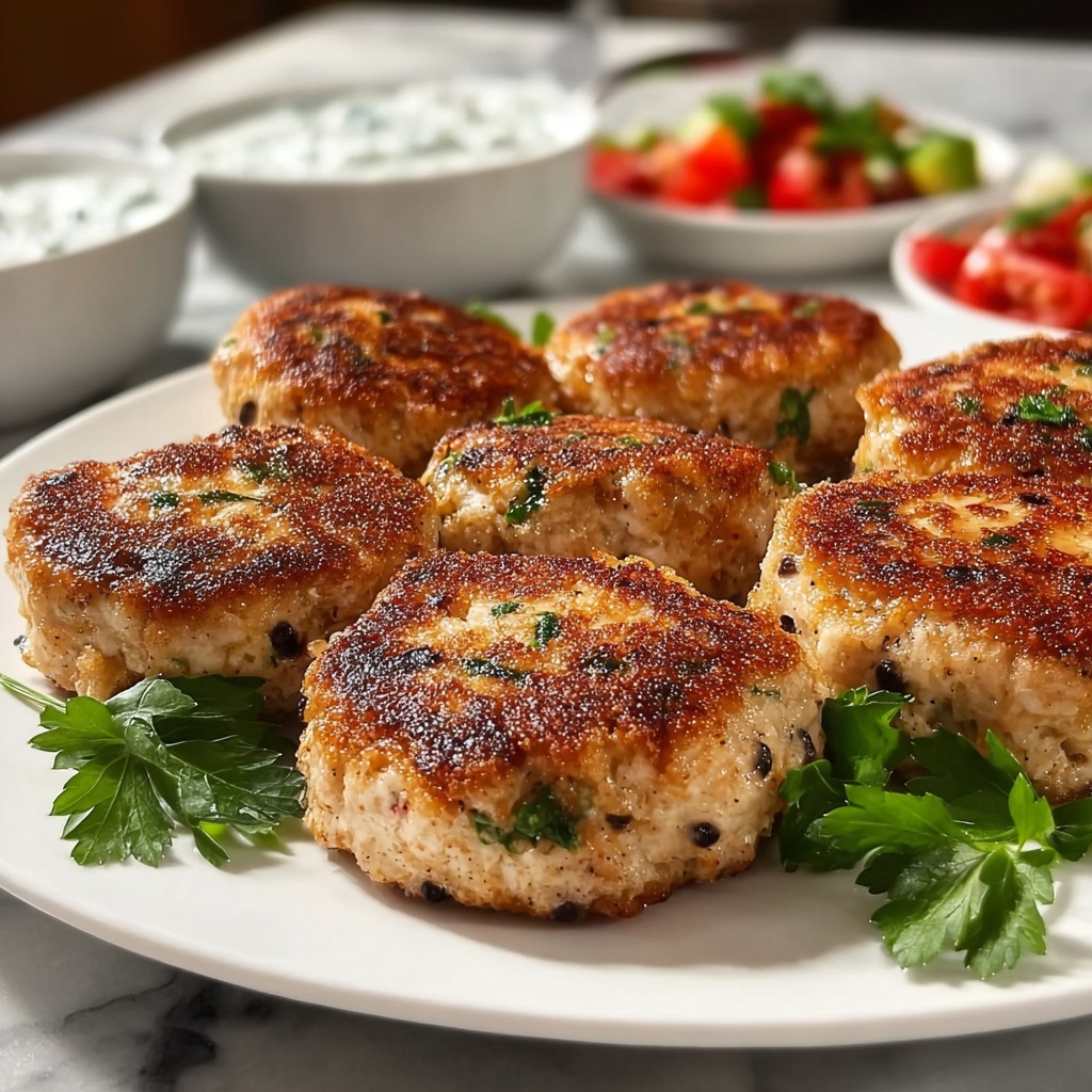 Mediterranean Chicken Patties Recipe - Recipe Image