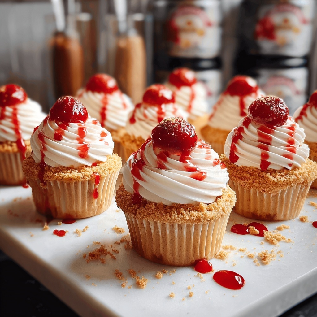 Mini Jammie Dodger Cheesecakes Recipe - Recipe Image