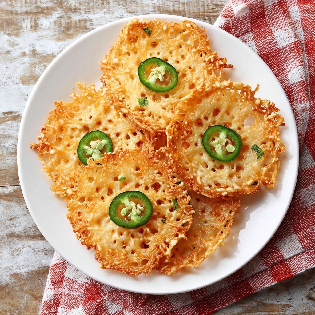 Cheese Crisps with JalapeƱos Recipe - Recipe Image