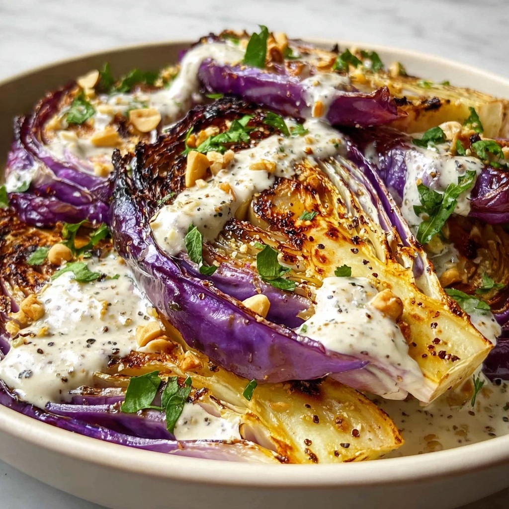 Roasted Cabbage with Creamy Yogurt Sauce Recipe - Recipe Image