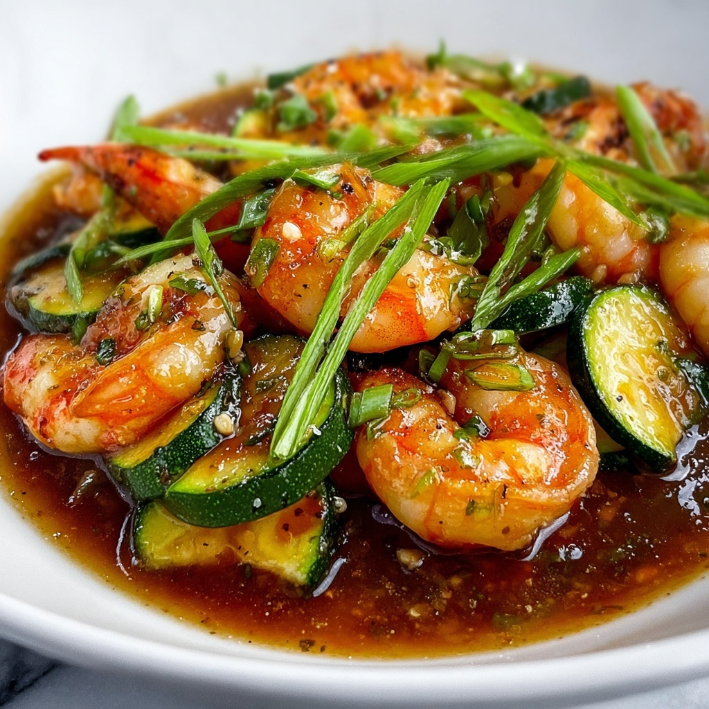 Shrimp and Zucchini Stir Fry with Homemade Teriyaki Recipe - Recipe Image