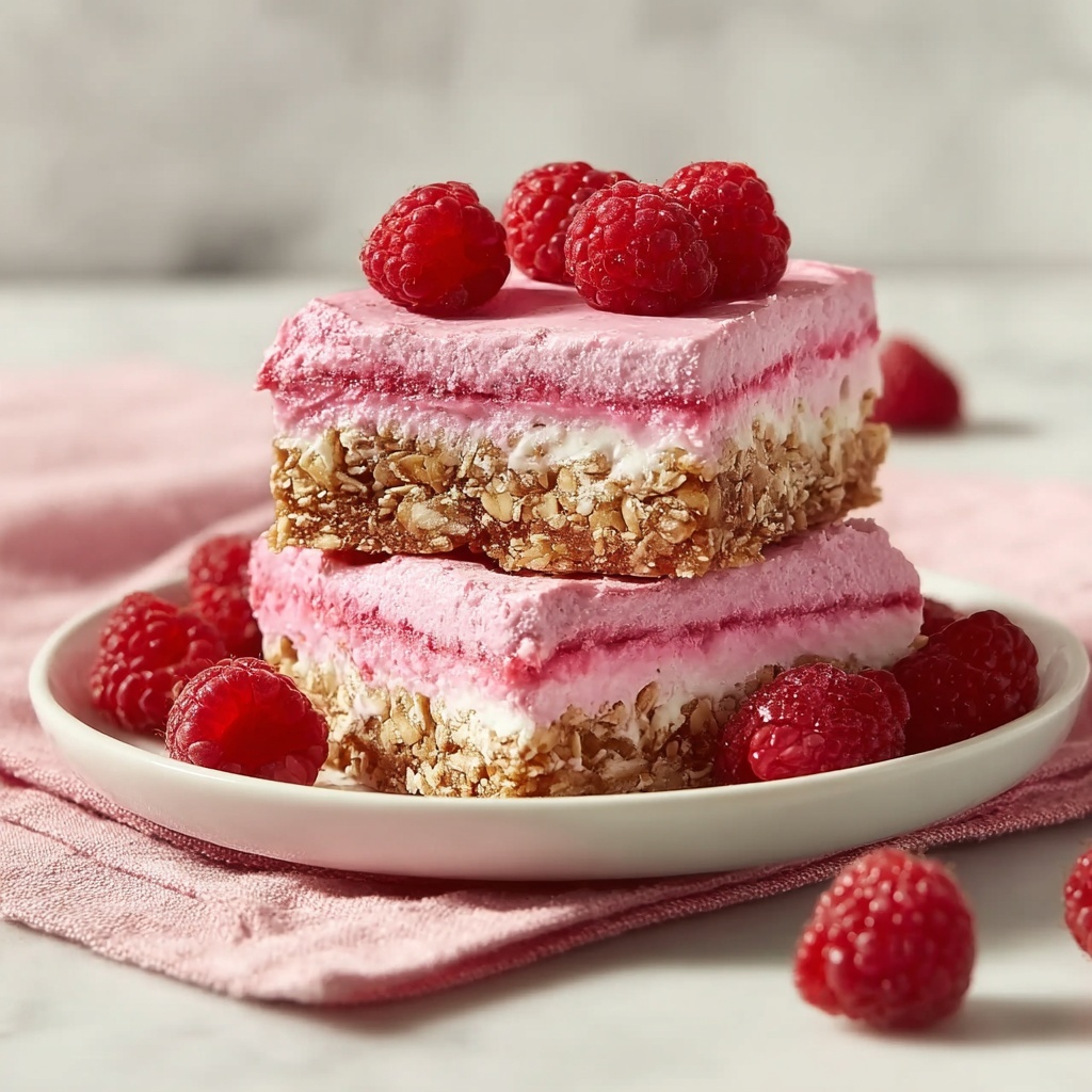 Raspberry Pretzel Dessert Bars Recipe - Recipe Image