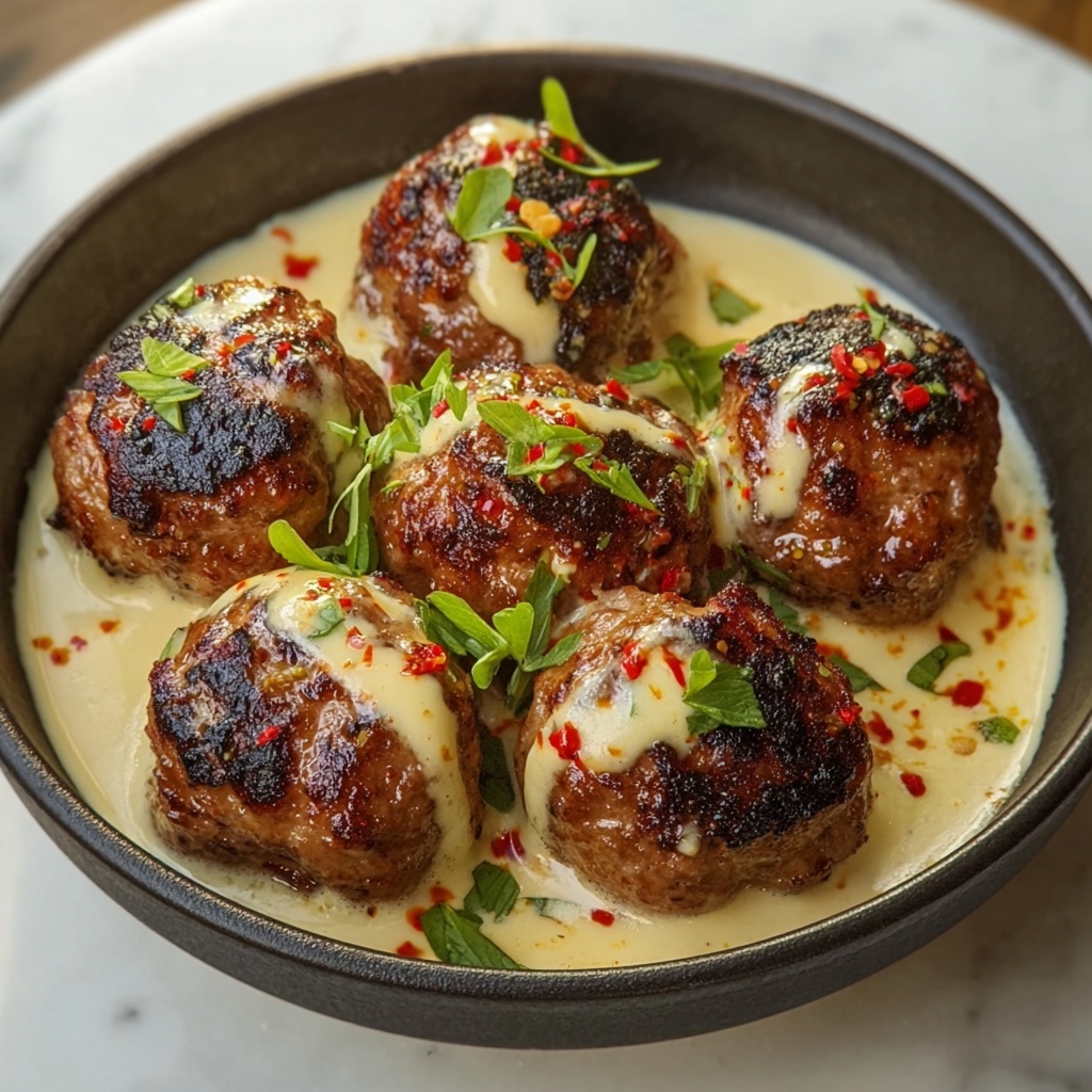 Korean BBQ Meatballs with Spicy Mayo Dip Recipe - Recipe Image