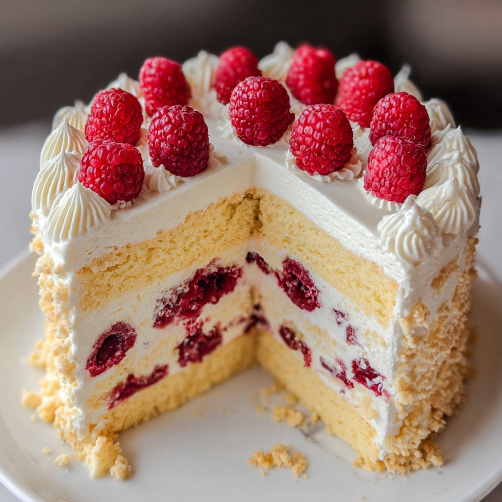 White Chocolate Raspberry Cake Recipe - Recipe Image