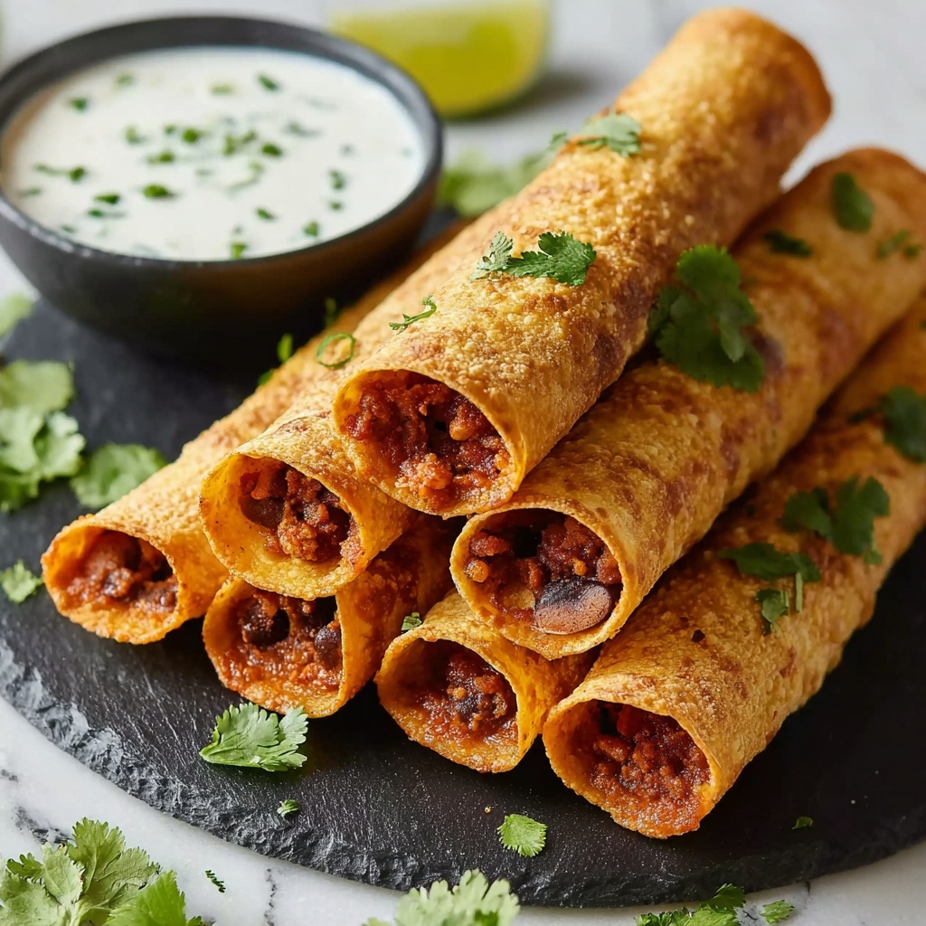 Bean & Cheese Taquitos Recipe - Recipe Image