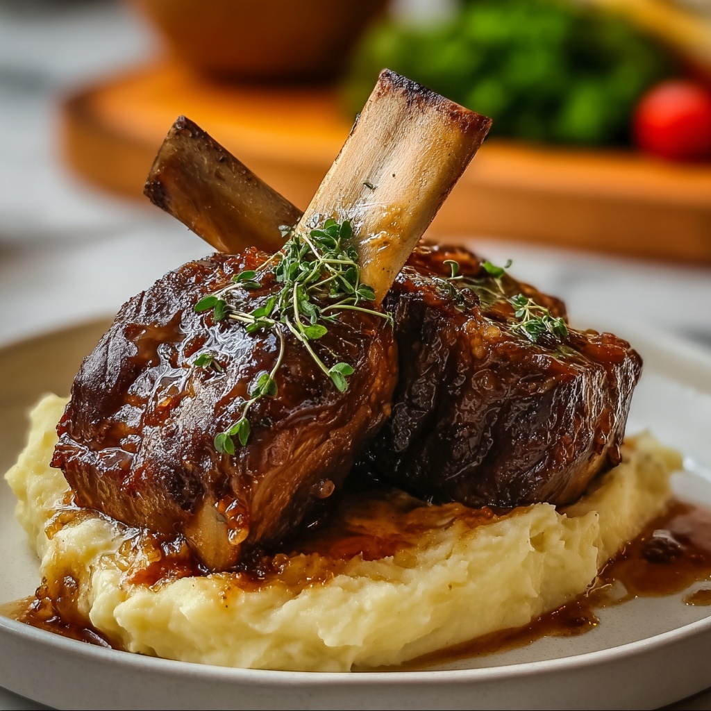 Lamb Shank with Creamy Mashed Potatoes Recipe - Recipe Image