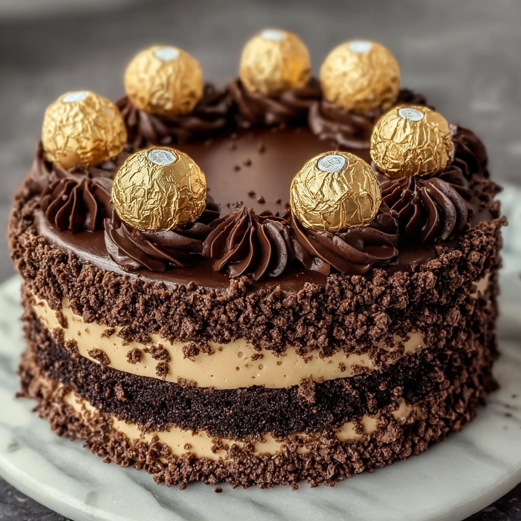 The BEST Ferrero Rocher Cake Recipe - Recipe Image